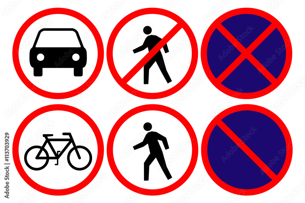Signs for traffic. Signs for traffic.