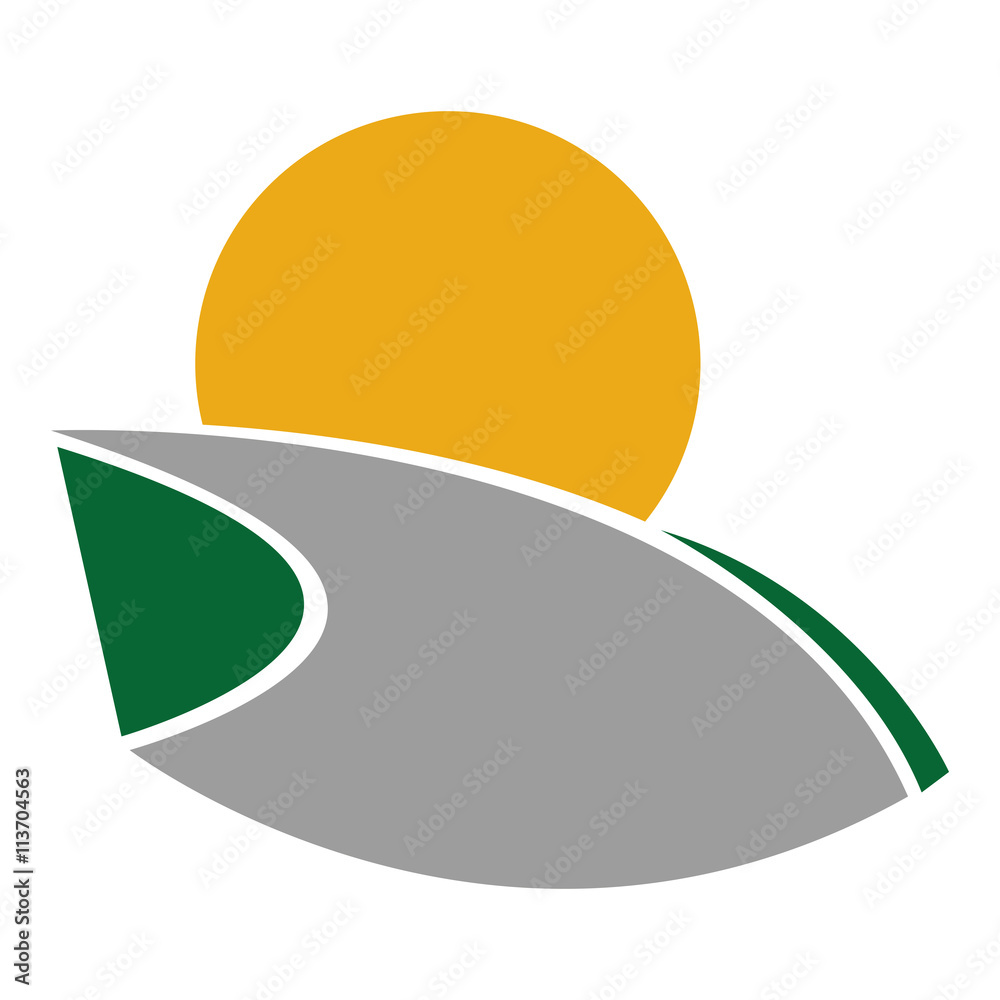 landscape design. street icon. Flat and isolated illustration landscape design. street icon. Flat and isolated illustration