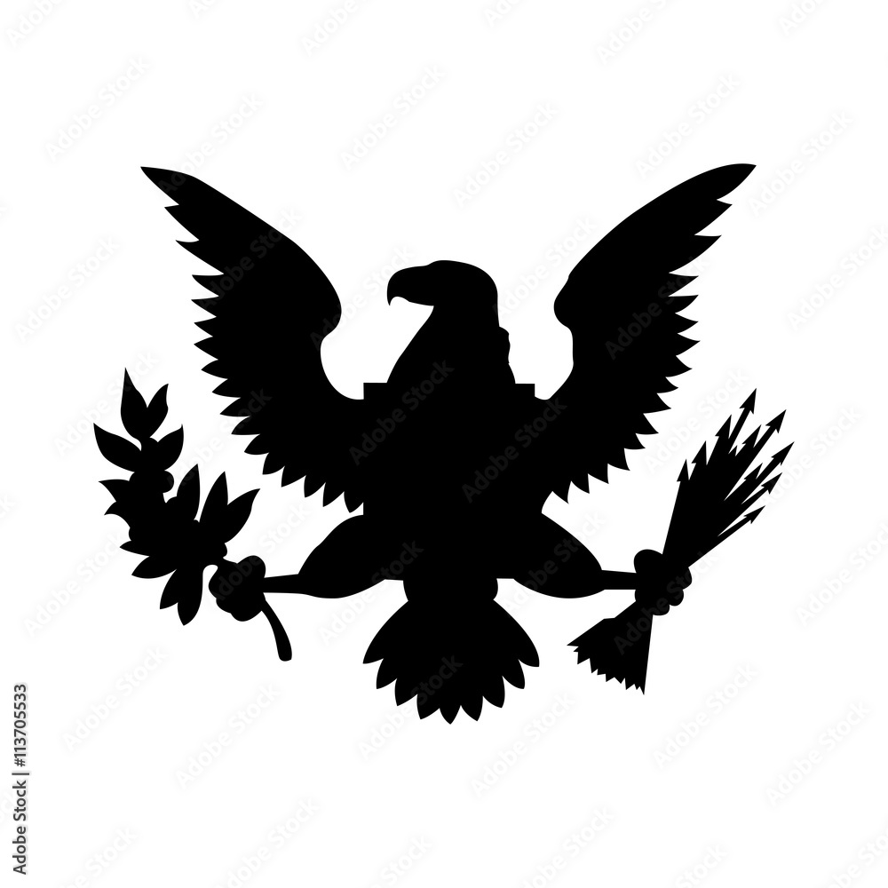 Obraz premium American eagle emblem isolated icon design