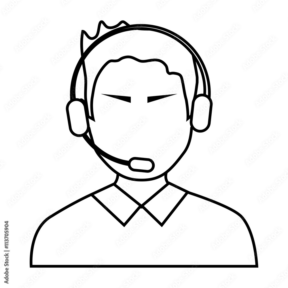 avatar man wearing headphones over isolated background,vector illustration avatar man wearing headphones over isolated background,vector illustration