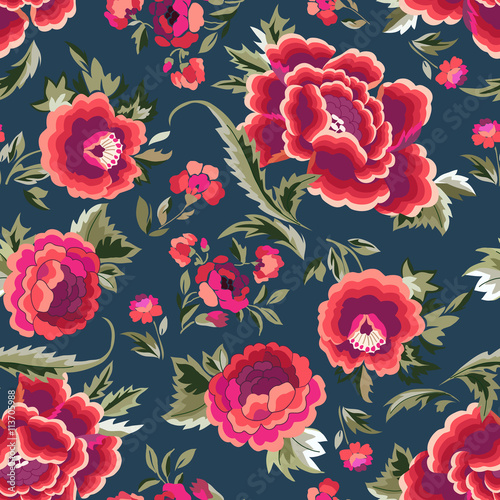 Manton shawl - Spanish Floral Print - seamless background photo