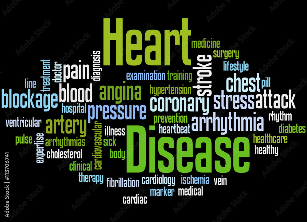 Heart Disease, word cloud concept 2 Heart Disease, word cloud concept 2