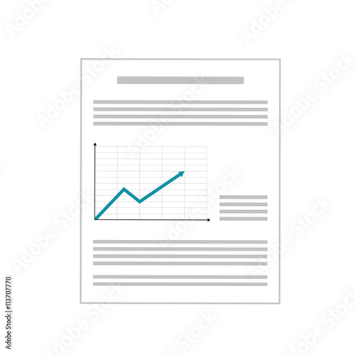 paper with graph , Vector illustration