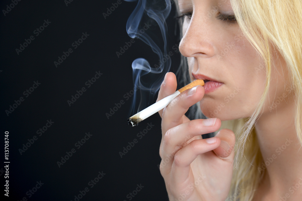 Fototapeta premium Woman smoking