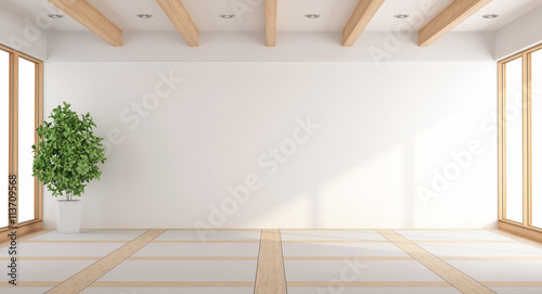 Fototapeta Naklejka Na Ścianę i Meble -  Empty white living room