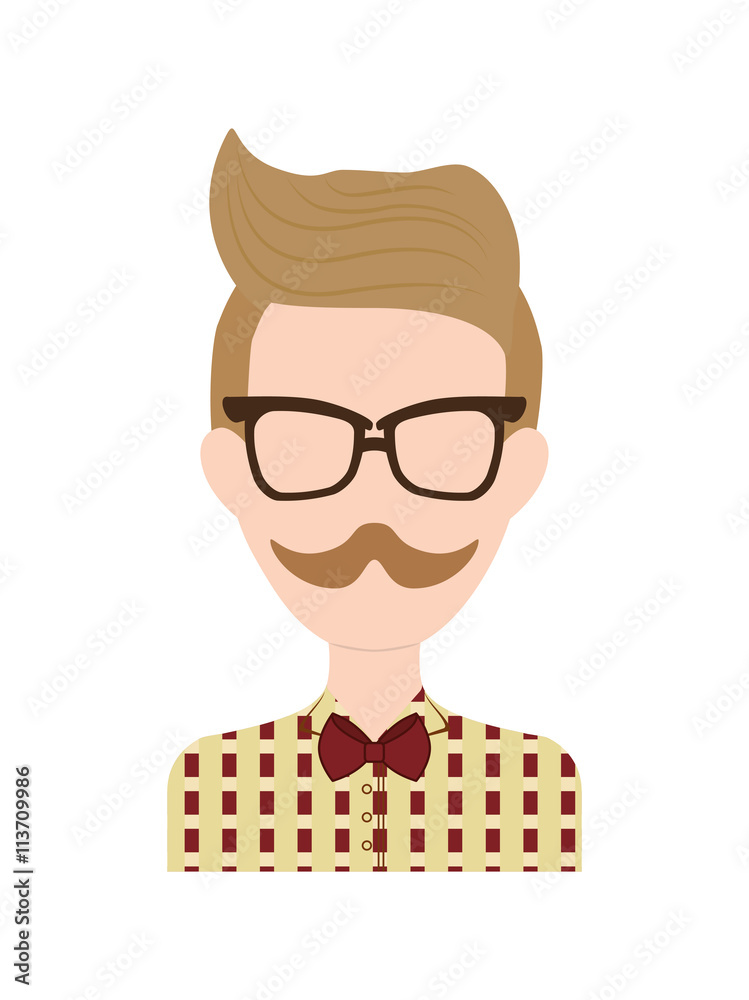 man avatar icon. Hipster style concept, vector graphic man avatar icon. Hipster style concept, vector graphic