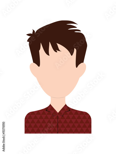 man avatar icon. Hipster style concept, vector graphic 