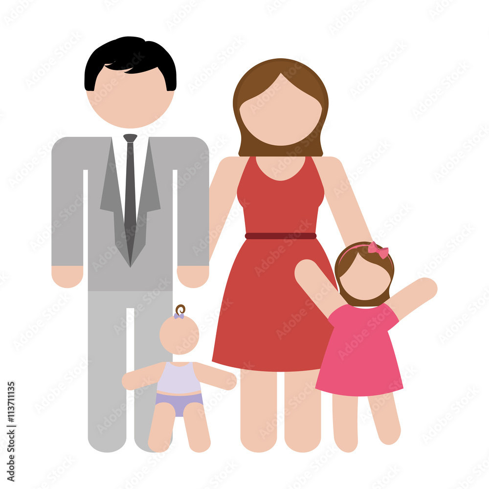 family concept. avatar icon. colofull, flat and isolated design family concept. avatar icon. colofull, flat and isolated design