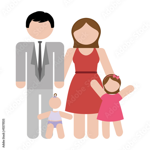 family concept. avatar icon. colofull, flat and isolated design