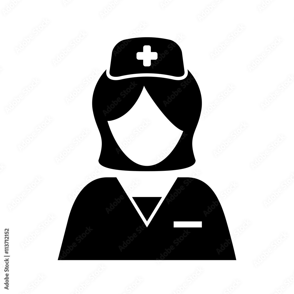  design. medical care concept. silhouette illustration. vector g