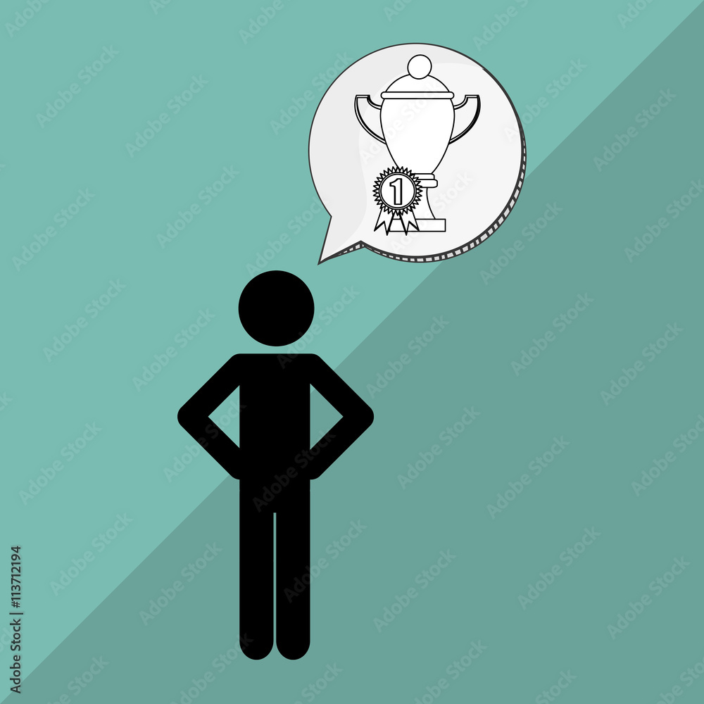 Winner design. Success icon. Flat illustration, vector graphic Winner design. Success icon. Flat illustration, vector graphic