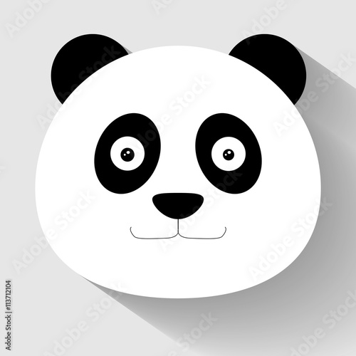 panda face flat icon. Vector illustration. EPS10