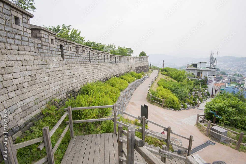 Seoul fortress on naksan mountain