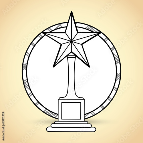 Winner design. Success icon. Flat illustration, vector graphic