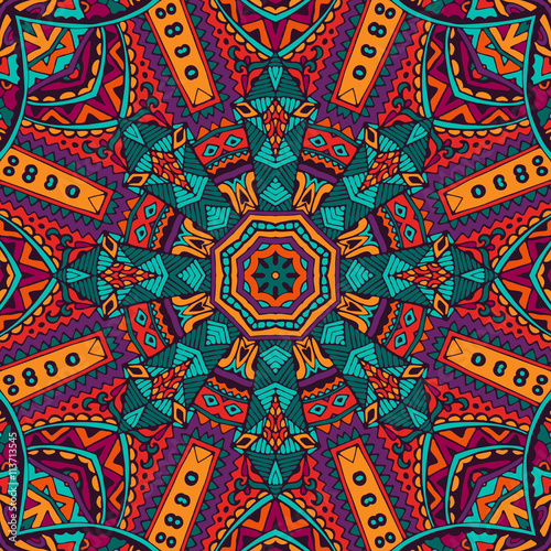 Abstract ethnic colorful seamless pattern
