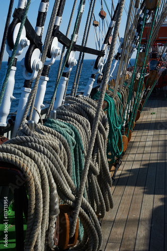 Rigging of a sailing ship 