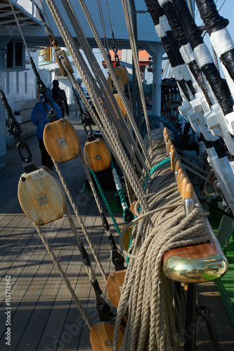 Rigging of a sailing ship 