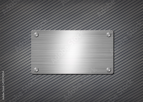 aluminum or steel plate is mounted on the wall