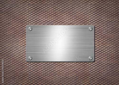 aluminum or steel plate is mounted on the wall