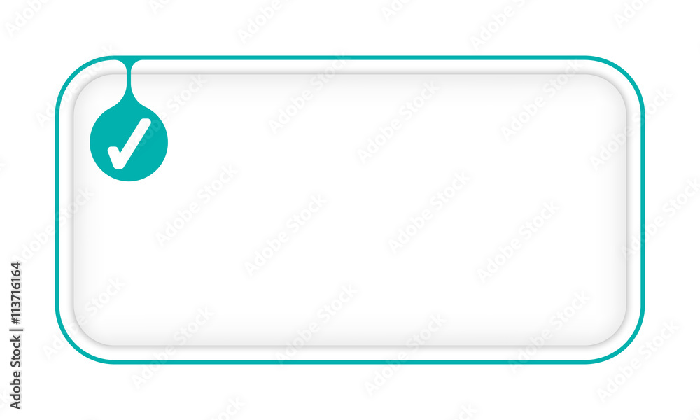 Vector simple box to fill your text and check box