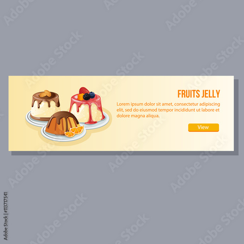 fruits jelly banner