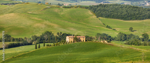 farm house on the hill in Tuscany in Italy