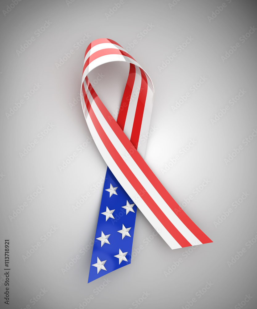 Obraz premium USA ribbon - 3d rendering