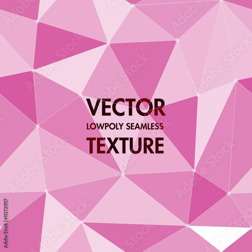 Abstract polygonal shape vector geometric background. Translucent triangular texture backdrop. Crimson color designed crumpled paper.