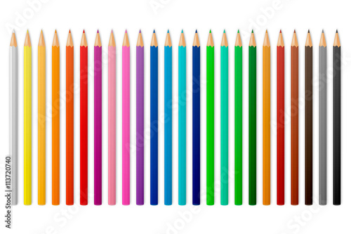 Vector colour pencils