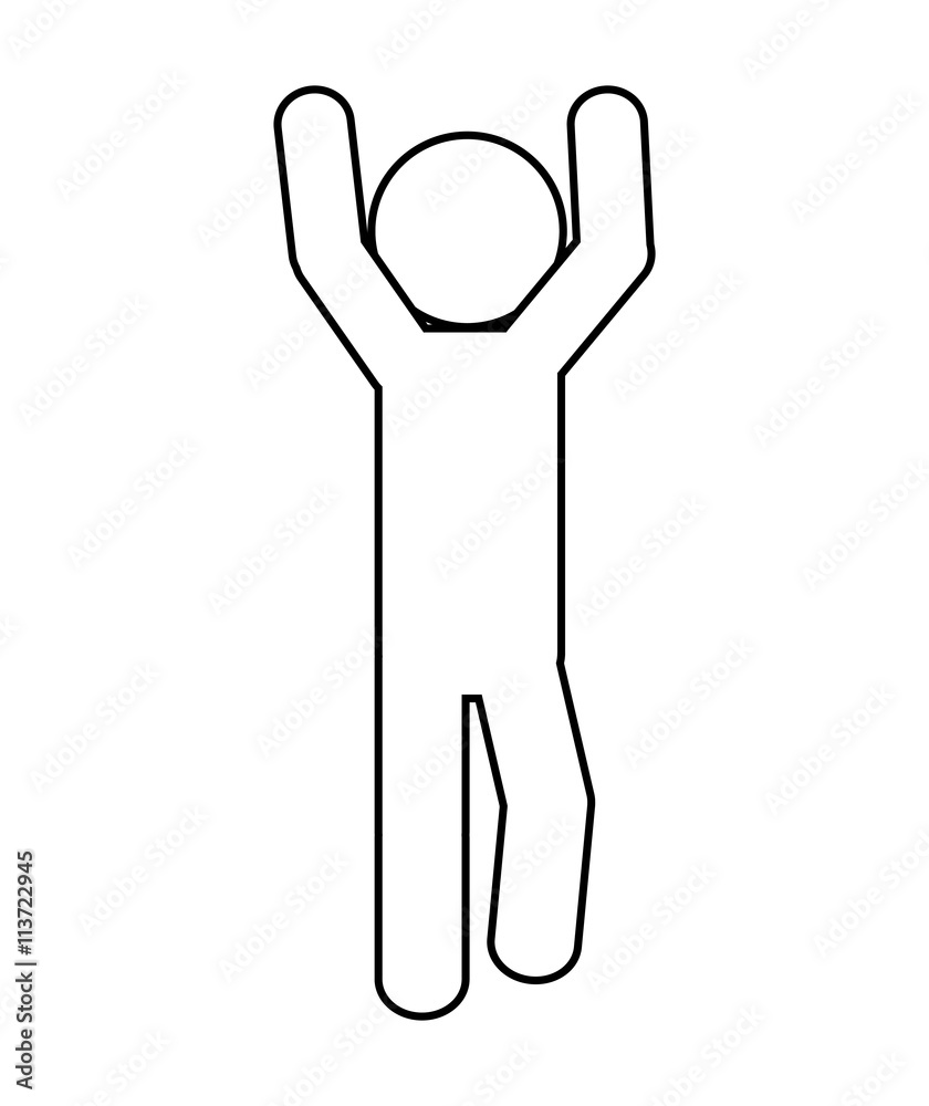 Person design. Pictogram doing action icon. vector graphic Person design. Pictogram doing action icon. vector graphic