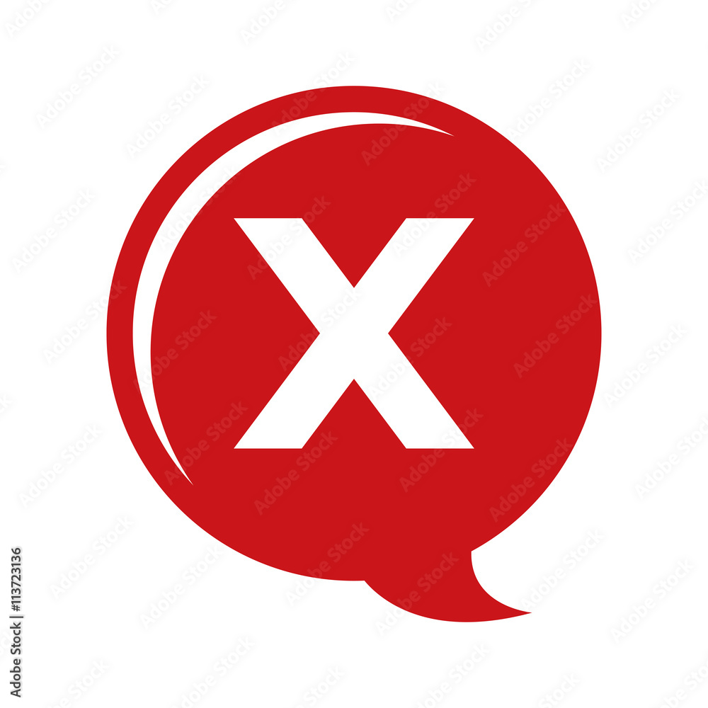 Fototapeta premium negative feeling design. x icon. vector graphic