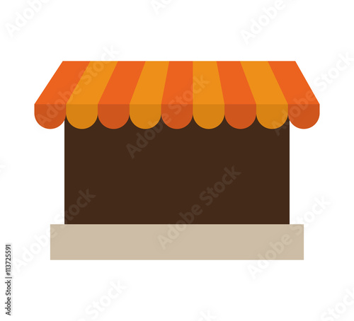 Fast and Street food concept. Eating outside. shop or store  ico