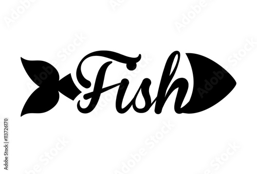 Fish design over isolated background. Sea life icon, vector grap