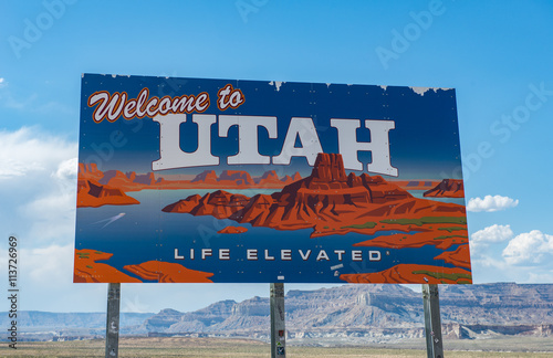 Utah State sign