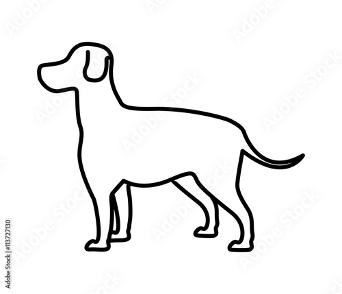 Animal and Pet love. Dog cartoon  icon. vector graphic © djvstock
