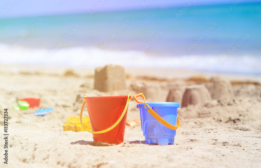 kids play on sand beach concept kids play on sand beach concept