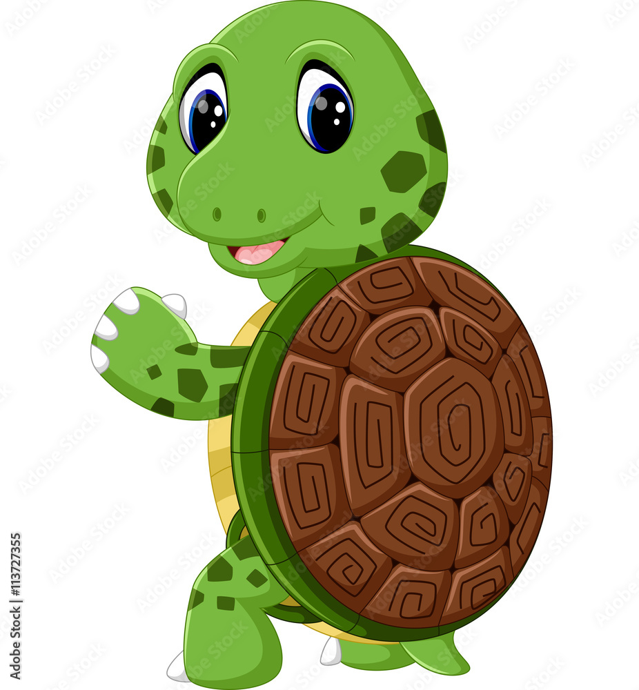 Naklejka premium cute turtle cartoon
