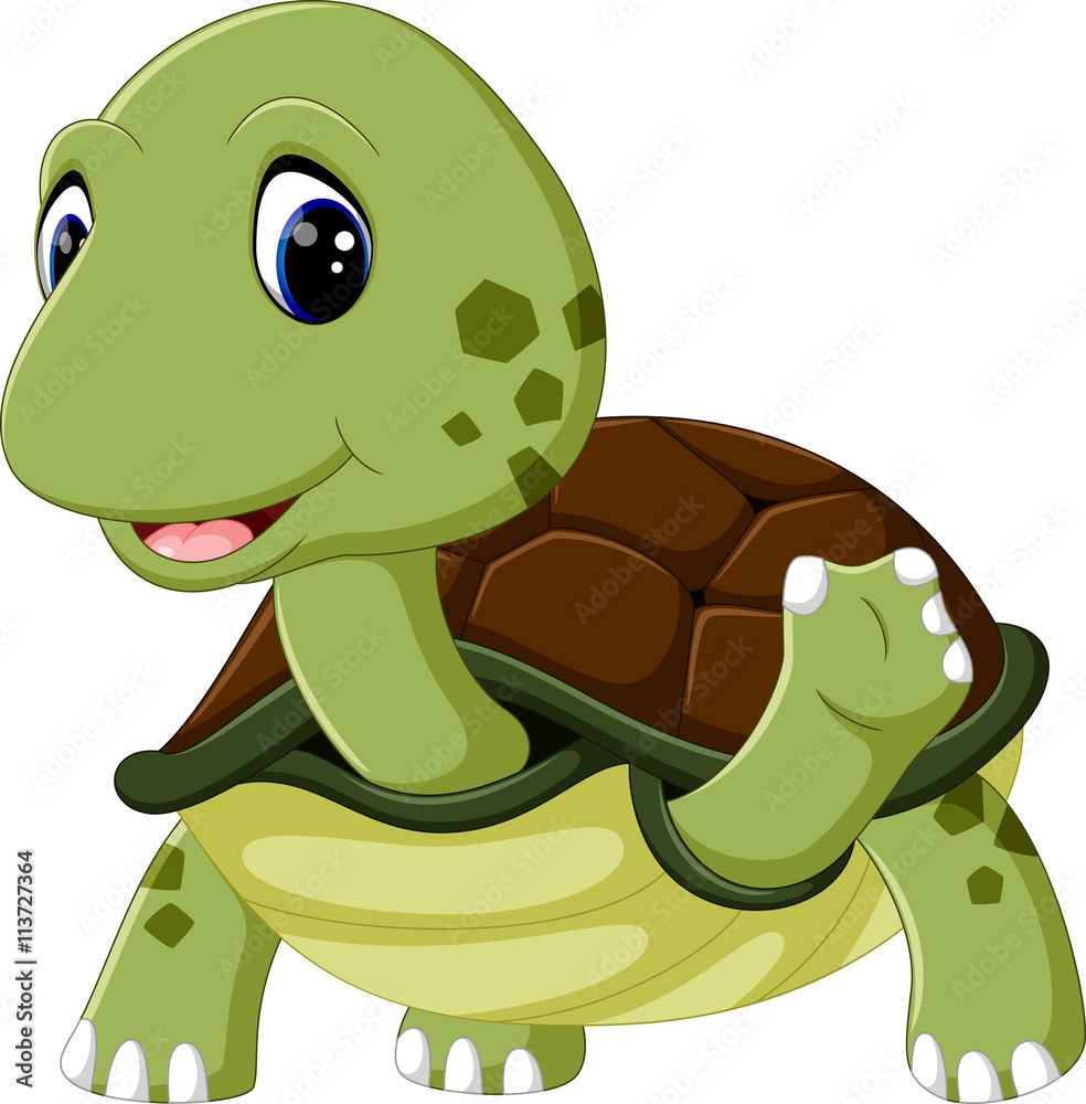 Fototapeta premium cute turtle cartoon