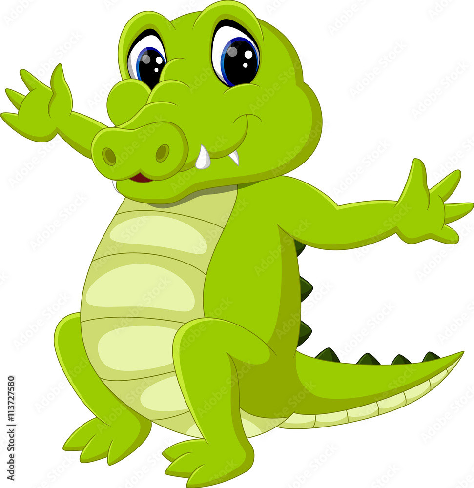 Fototapeta premium cute crocodile cartoon