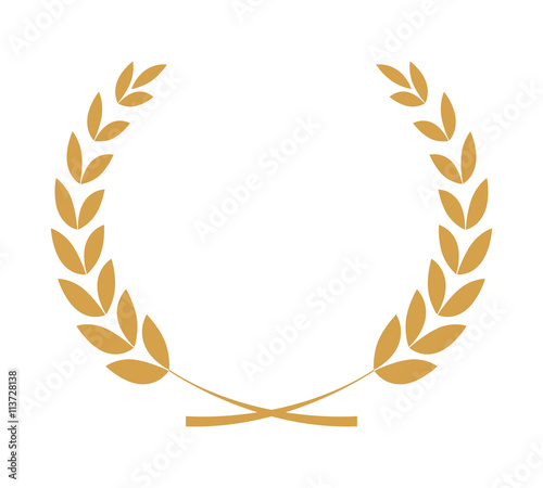 Decoration concept. Wreath of leaves l icon. vector graphic