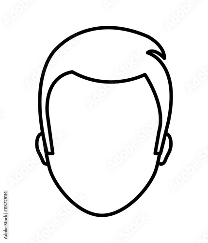 Man person design. Male head icon. vector graphic