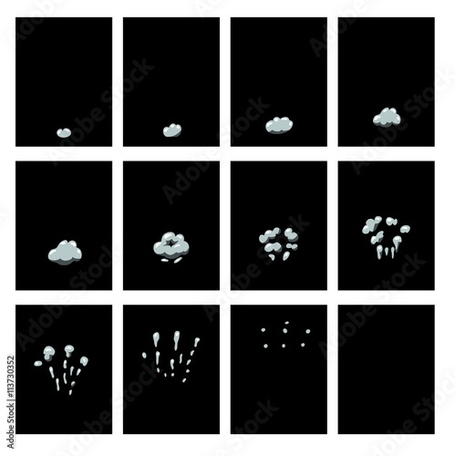Animation vapor, smoke.