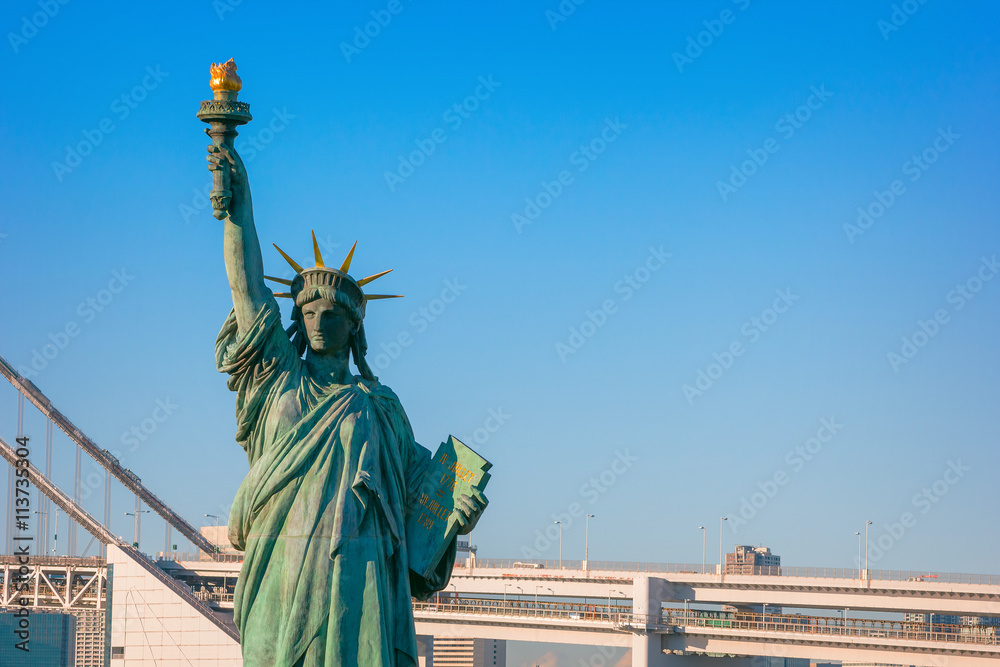 Statue of Liberty at Odaiba in Tokyo