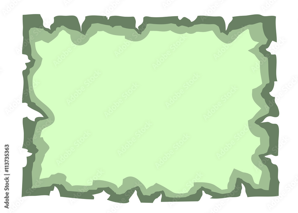 Parchment old paper. Empty cartoon banner for message or letter. Blank document, isolated on white background. Retro style. Vintage decorative papyrus. Torn grunge texture sheet. Vector illustration