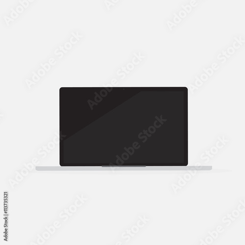 vector illustration modern monitor, computer, laptop, on a white background