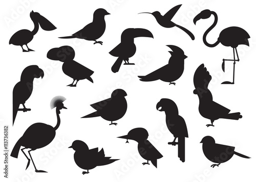 World Birds Outline Icons