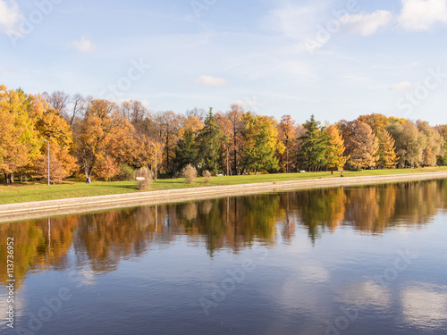 Autumn reflections in the river