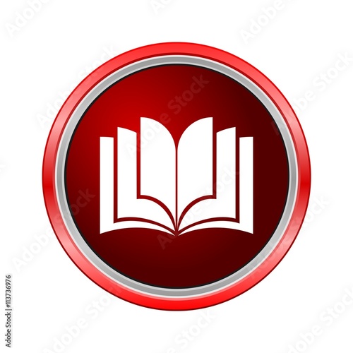 Book icon, Internet button on white background