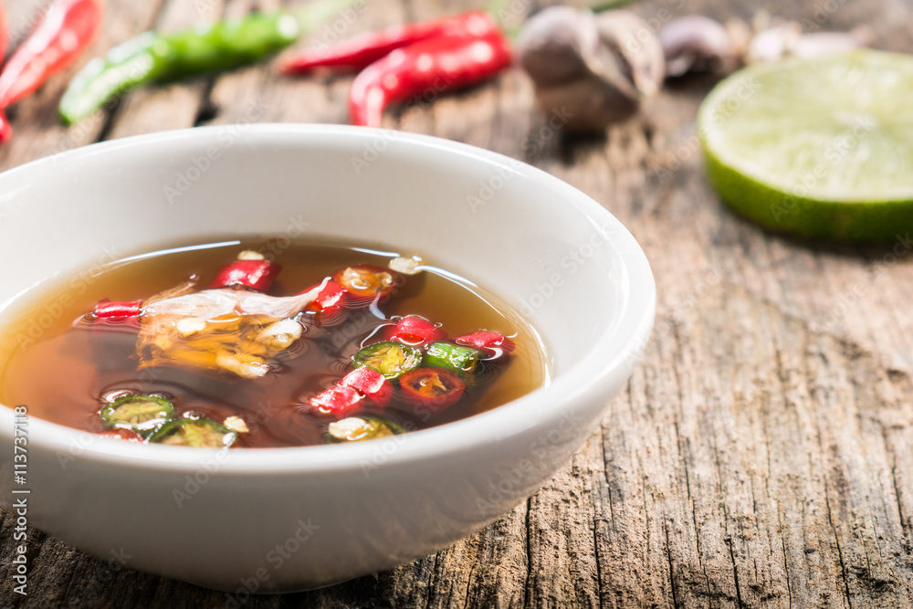 Thai fish sauce three taste. Stock Photo Adobe Stock