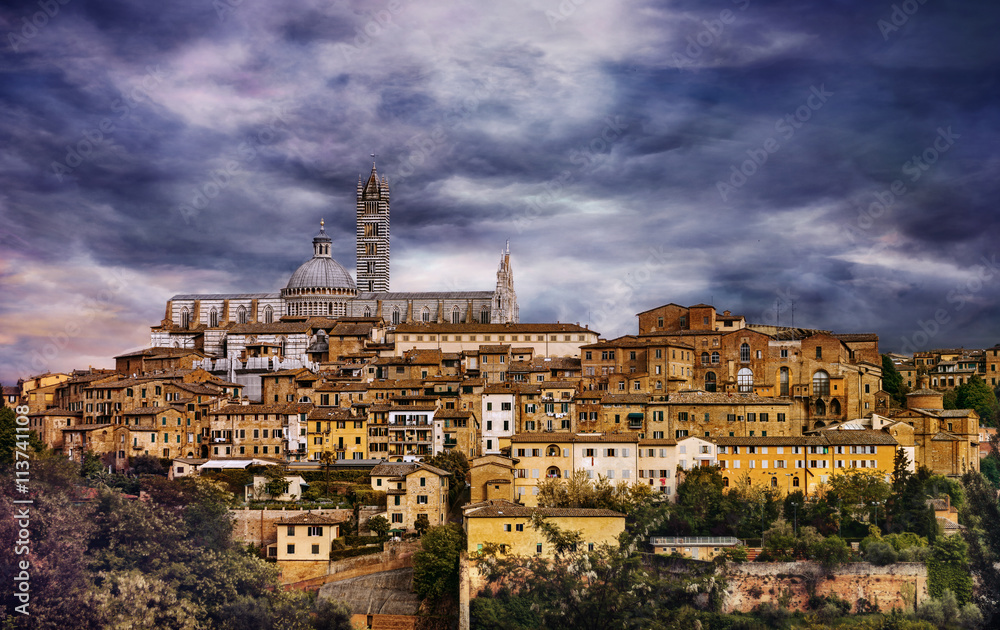 Beautiful medieval town in Tuscany, Siena